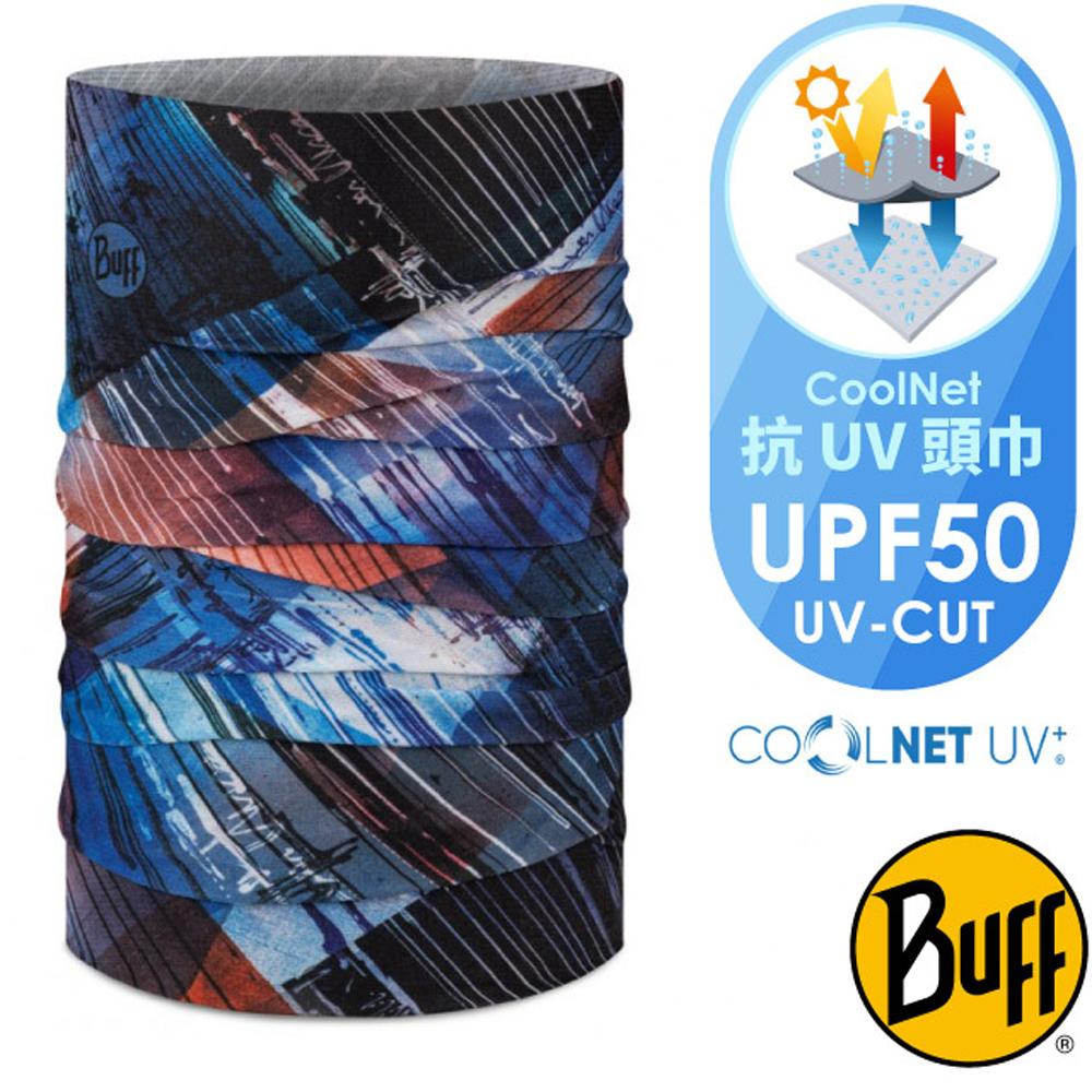 【西班牙 BUFF】Coolnet抗UV頭巾.超輕量彈性透氣魔術頭巾(吸溼排汗)/BF131432-707 經典刷藍✿30E010